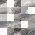 Плитка Laparet Mania серый микс глянец мозаика (25х25)